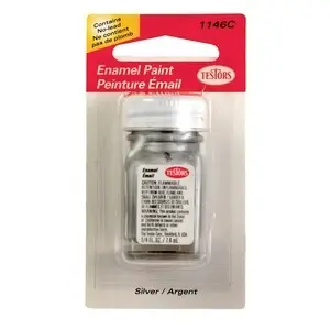 Testors Hobby Paint Metallic Silver 0.25 oz Silver - pack of 6 1146C3-XCP6 Testors Hobby Paint Metallic Silver 0.25 oz Silver - pack of 6 1146C3-XCP6