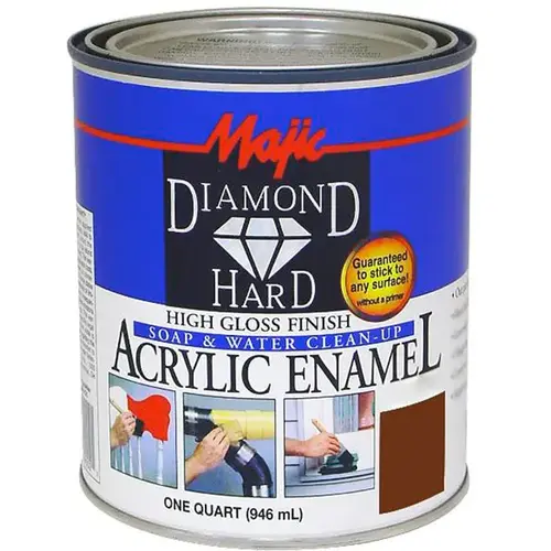 Diamondhard Anti-Rust Acrylic Paint, Satin Black, Qt. Diamondhard Anti-Rust Acrylic Paint, Satin Black, Qt.