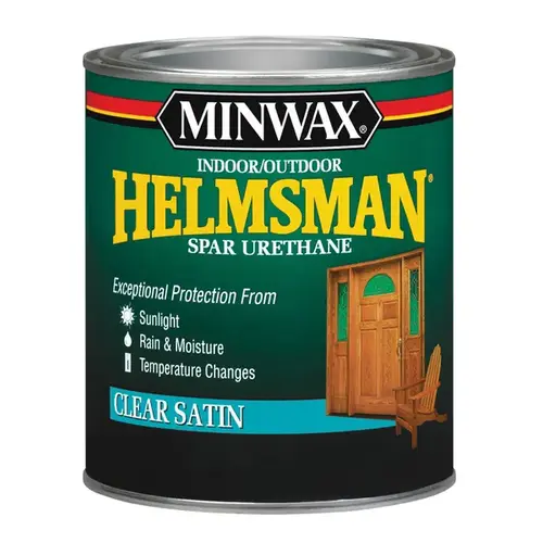 Helmsman Spar Urethane Paint, Satin, Clear, Liquid, 1 qt, Can Helmsman Spar Urethane Paint, Satin, Clear, Liquid, 1 qt, Can