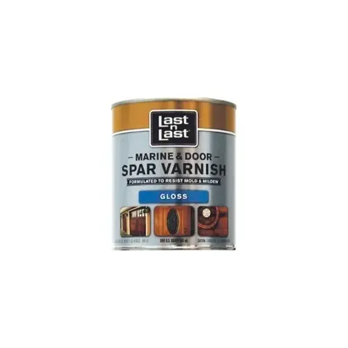 Marine and Door Spar Varnish, High-Gloss, Amber, Liquid, 1 qt, Can
