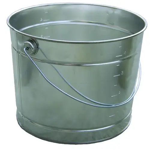 25000 Pail, 5 qt Capacity, Metal, Galvanized 25000 Pail, 5 qt Capacity, Metal, Galvanized