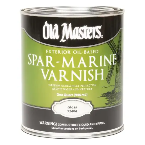 Spar Marine Varnish, Gloss, Liquid, 1 qt, Pail Clear