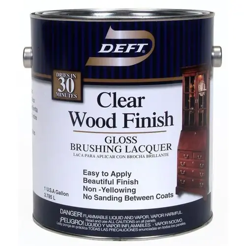 Deft Interior Clear Wood Finish Gloss Brushing Lacquer - Gallon