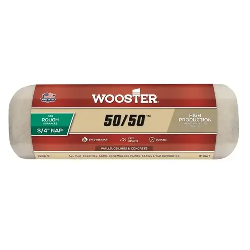 50/50  Roller Covers, 9 in, 3/4 in Nap Length