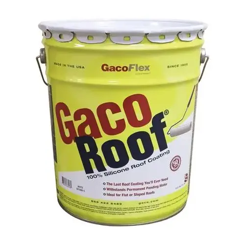 GacoRoof 100% Silicone Roof Coating White 5-Gallon