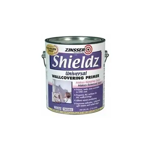 Universal Wallcovering Primer, White, 1 gal, Pail, Liquid