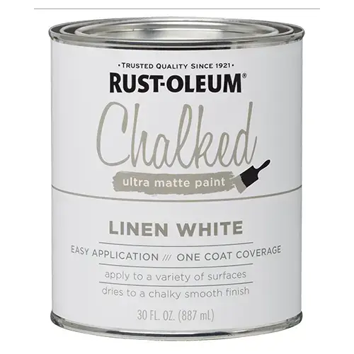Chalked Chalked Paint, Ultra Matte, Linen White, 30 oz, Quart Chalked Chalked Paint, Ultra Matte, Linen White, 30 oz, Quart