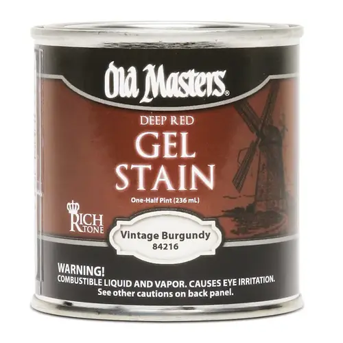 Gel Stain Semi-Transparent Vintage Burgundy Oil-Based Alkyd 0.5 pt Vintage Burgundy Gel Stain Semi-Transparent Vintage Burgundy Oil-Based Alkyd 0.5 pt Vintage Burgundy
