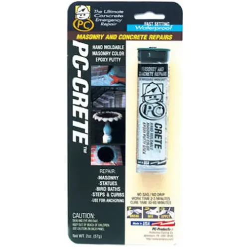 PC-CRETE Epoxy Putty, Off-White, Solid, 2 oz Cylinder PC-CRETE Epoxy Putty, Off-White, Solid, 2 oz Cylinder