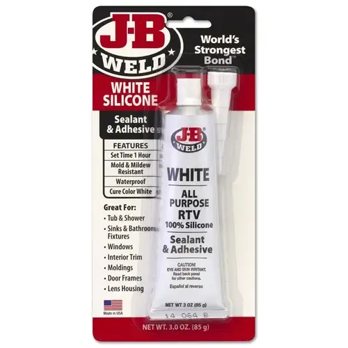 3 Oz. White All-Purpose RTV Silicone Sealant & Adhesive