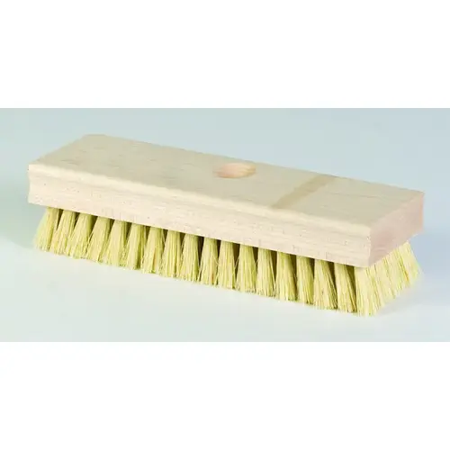 Acid Scrub Brush, 8 in Brush, 1-1/16 in L Trim, Hardwood Handle, 8 in OAL White Acid Scrub Brush, 8 in Brush, 1-1/16 in L Trim, Hardwood Handle, 8 in OAL White