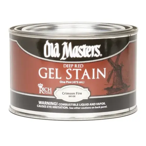 Gel Stain Semi-Transparent Crimson Fire Oil-Based Alkyd 1 pt Crimson Fire