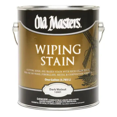 Wiping Stain, Dark Walnut, Liquid, 1 gal, Can Wiping Stain, Dark Walnut, Liquid, 1 gal, Can