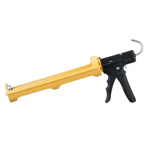 Caulk Gun, 1/4 gal Cartridge, Ergonomic Handle Yellow Caulk Gun, 1/4 gal Cartridge, Ergonomic Handle Yellow