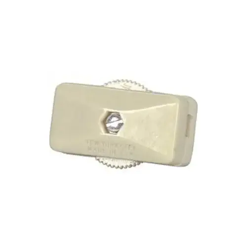 Cord Switch Feed-Through In-Line with Wheel Switch 3-Amp - Ivory Cord Switch Feed-Through In-Line with Wheel Switch 3-Amp - Ivory