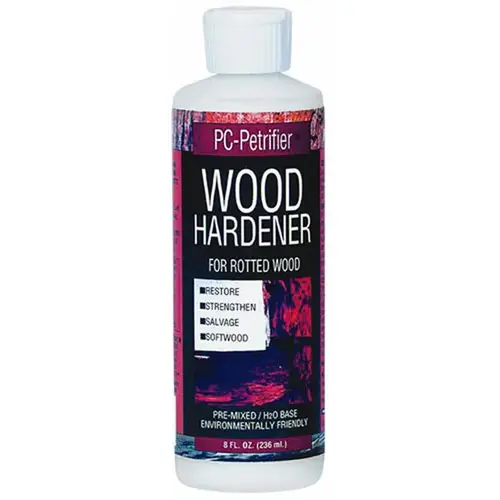 Wood Hardener, Liquid, Milky White, 8 oz Bottle Wood Hardener, Liquid, Milky White, 8 oz Bottle
