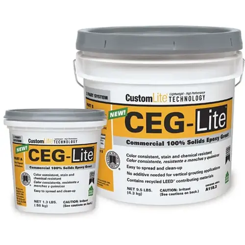 CEG-Lite 100% Solids Commercial Epoxy Grout - Natural Gray - 1.3 lbs PART A ONLY