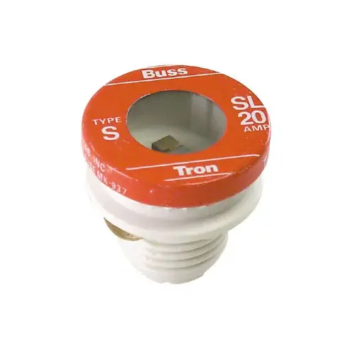 Plug Fuse, 20 A, 125 V, 10 kA Interrupt, Low Voltage, Time Delay Fuse - pack of 4