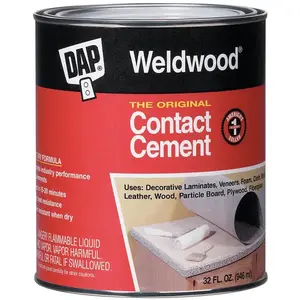Weldwood 00272 Contact Cement, Liquid, Strong Solvent, Tan, 1 qt Can