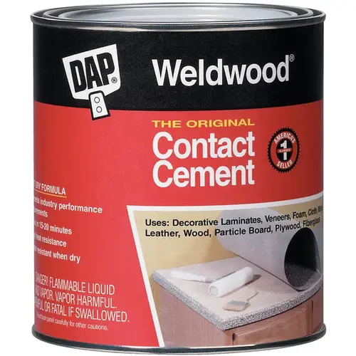Contact Cement, Liquid, Strong Solvent, Tan, 1 gal Can Contact Cement, Liquid, Strong Solvent, Tan, 1 gal Can
