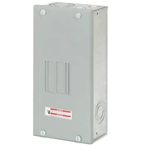 BR Load Center, 70 A, 2 -Space, 4 -Circuit, Main Lug, NEMA 1 Enclosure, Surface Mounting Light Gray BR Load Center, 70 A, 2 -Space, 4 -Circuit, Main Lug, NEMA 1 Enclosure, Surface Mounting Light Gray