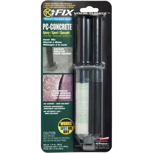 Concrete Anchoring Epoxy Two Part Epoxy 1.4 oz Black