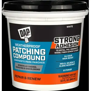 DAP 7079818787 DAP Platinum Patch Advanced Exterior Filler 32-oz Tub White