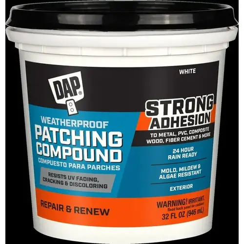 DAP Platinum Patch Advanced Exterior Filler 32-oz Tub White DAP Platinum Patch Advanced Exterior Filler 32-oz Tub White
