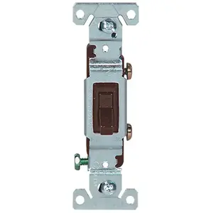 Eaton 1303B-BOX Toggle Switch, 15 A, 120 V, Polycarbonate Housing Material, Brown