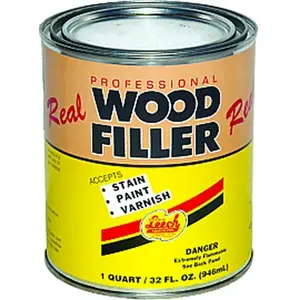 Leech Adhesives LWF-70-6 Wood Filler, Liquid, Solvent, Natural, 1 qt Can