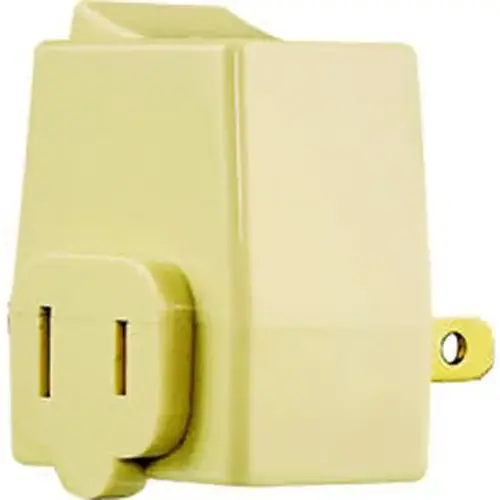 Plug In Switch, 2 -Pole, 15 A, 120 V, 1 -Outlet, Ivory Plug In Switch, 2 -Pole, 15 A, 120 V, 1 -Outlet, Ivory