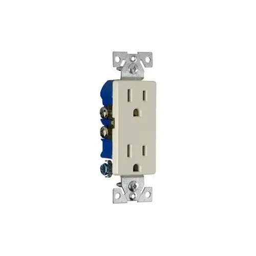 Decorator Receptacle Duplex 15-Amp Grounding (NEMA 5-15R) - White Decorator Receptacle Duplex 15-Amp Grounding (NEMA 5-15R) - White