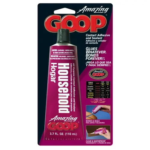 130012 Household Adhesive, Liquid, Clear, 3.7 oz Tube 130012 Household Adhesive, Liquid, Clear, 3.7 oz Tube