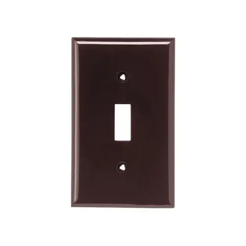 Toggle Switch Wall Cover Plate 1-Gang Nylon - Brown Toggle Switch Wall Cover Plate 1-Gang Nylon - Brown