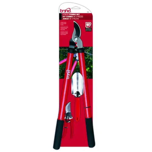 3 Piece Hand Tool Kit With Lopper, Pruner And Trowel