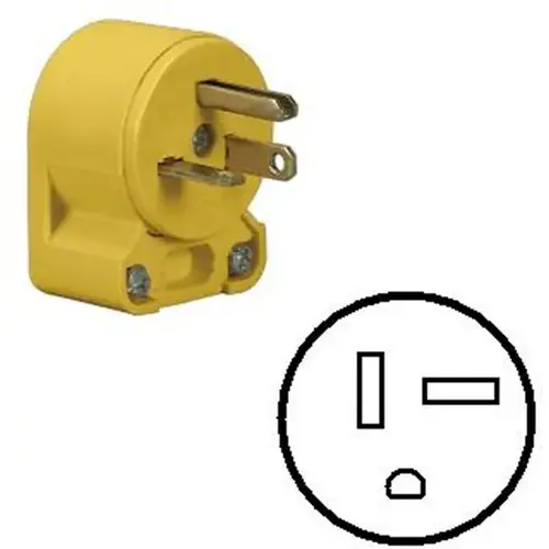 Plug Angled Vinyl Armored 20-Amp Grounding (NEMA 5-20P) Thermoplastic Plug Angled Vinyl Armored 20-Amp Grounding (NEMA 5-20P) Thermoplastic