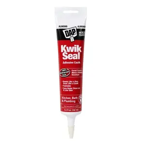 DAP 18001 KWIK SEAL Adhesive Caulk, White, -20 to 150 deg F, 5.5 oz Tube