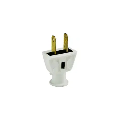 Electrical Plug, 2 -Pole, 15 A, 125 V, NEMA: NEMA 5-15, White - pack of 25