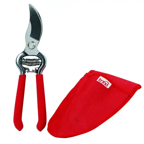8" Drop Forged Bypass Pruners with Pouch and Non Slip Grip 8" Drop Forged Bypass Pruners with Pouch and Non Slip Grip