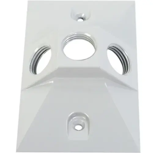 Cluster Cover Rectangular 3-Hole - White Cluster Cover Rectangular 3-Hole - White