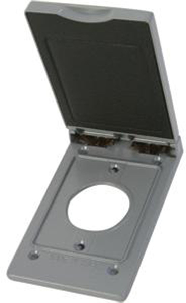 Greenfield Weatherproof Electrical Outlet Box Cover – 1 Gang, GFCI Horizontal, Bronze, Diecast Zamak Alloy, Made In U.S.A.