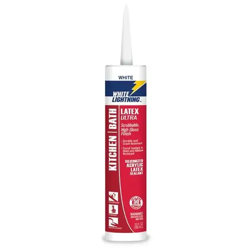 Latex Ultra Kitchen & Bath Premium High Gloss Sealant 10oz - White