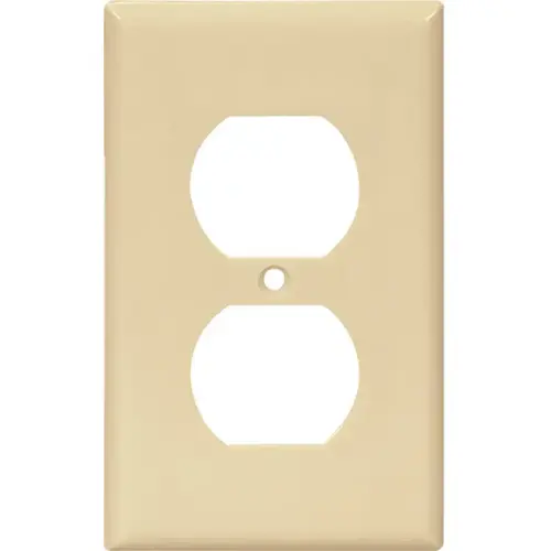 Receptacle Wall Cover Plate 1-Gang Duplex Thermoset - Ivory Receptacle Wall Cover Plate 1-Gang Duplex Thermoset - Ivory