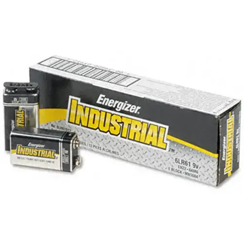 9-Volt Energizer Industrial Alkaline Battery - pack of 12 9-Volt Energizer Industrial Alkaline Battery - pack of 12