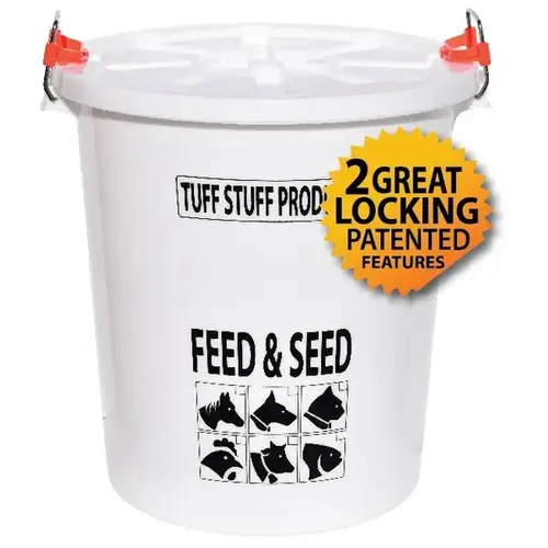 Feed & Seed Drum w/ Lid - 7 Gallon