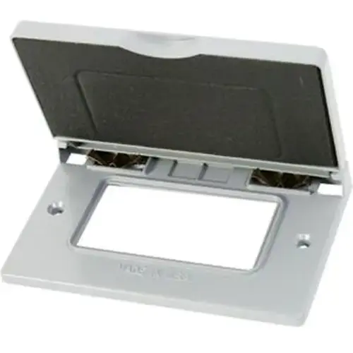 Outlet Box Cover 1-Gang GFI Horizontal - White Outlet Box Cover 1-Gang GFI Horizontal - White