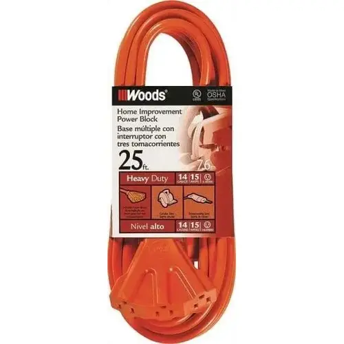 Extension Cord Outdoor 25 ft. L Red 14/3 Red Extension Cord Outdoor 25 ft. L Red 14/3 Red