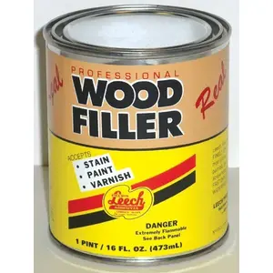 Leech Adhesives LWF-69 Wood Filler, Liquid, Solvent, Natural, 1 pt Can