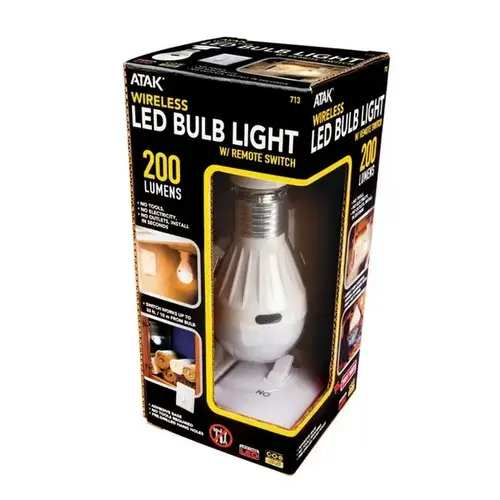 200 Lumen Wireless LED Bulb Light with Remote 200 Lumen Wireless LED Bulb Light with Remote