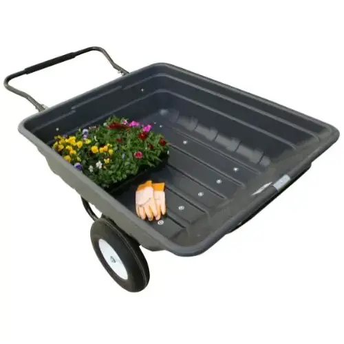 Rugged Ranch Easy Dump 7 Cubic Ft Muck Cart W/ Flat Free Tires